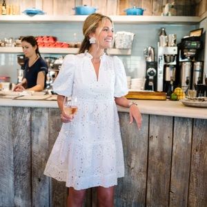 White Eyelet Palmer Dress TUCKERNUCK X CAMERAN EUBANKS WIMBERLY-Medium  NWT
